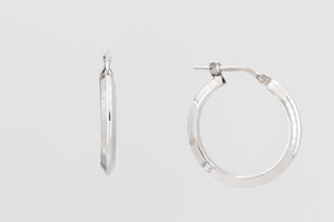 Stuller Earring Knife-Edge Round Hoop Earrings